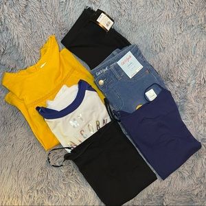 Lot of girls Cat &Jack and Art Class Tops and Pants.  All size Large (10/12).